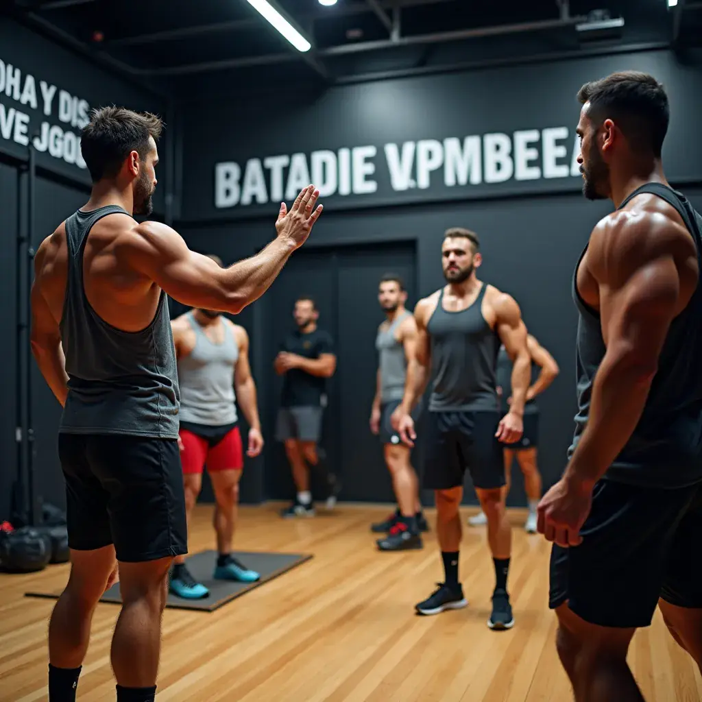 Equipo de CrossFit, incluyendo kettlebells y barras, en una zona de entrenamiento.
