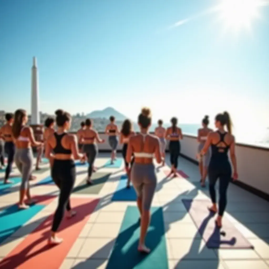 Entrenador guiando a un grupo de personas en una sesión de CrossFit.
